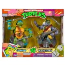 Teenage Mutant Ninja Turtles Leo vs. Rocksteady 2er Pack